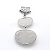 Brass Spiral Shell Oval Big Pendants SSHEL-F0006-07-2