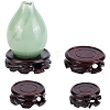 AHADEMAKER 4Pcs 4 Style Vintage Wood Display Base Decoration AJEW-GA0004-32-1