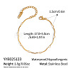 Minimalist 304 Stainless Steel Twisted Bar Link Chain Bracelets for Women GJ5379-2-1