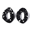 Spray Painted CCB Plastic Linking Rings X-CCB-Q091-018B-3