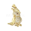 Rack Plating Brass Micro Pave Cubic Zirconia Pendants KK-C052-11G-1