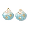 304 Stainless Steel Enamel Pendants STAS-L026-02G-01-1