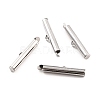 Non-Tarnish 304 Stainless Steel Slide On End Clasp Tubes STAS-C044-08C-P-2