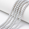 Opaque Solid Color Glass Beads Strands EGLA-A034-P10mm-D15-1
