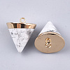 Electroplate Natural Howlite Pendants G-S344-50H-2