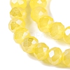 Baking Electroplate Glass Beads Strands DGLA-A039-J6MM-B23-3