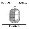 304 Stainless Steel Pendant Cabochon Settings PW-WG002AB-07-2