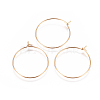 304 Stainless Steel Hoop Earrings Findings STAS-F227-54B-G-1