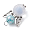 Acrylic and Alloy Pendants PALLOY-JF02237-3