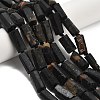 Natural Black Tourmaline Beads Strands G-F716-01-B01-1