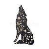 Black Hanging Wooden Crystal Display Shelf ODIS-G015-01C-4