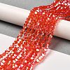 Transparent Electroplate Glass Beads Strands EGLA-A039-T6mm-B14-4