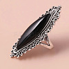 Horse Eye Alloy with Resin Finger Rings FS-WG13A66-01-3