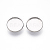 304 Stainless Steel Brooch Cabochon Settings X-STAS-E547-08D-P-2