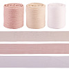 3 Rolls 3 Colors Wrinkle Polyester Ribbon OCOR-TA0002-98C-1