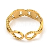 Ion Plating(IP) 304 Stainless Steel Open Cuff Ring Components RJEW-A043-03G-3