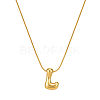 304 Stainless Steel Alphabet Pendant Necklaces for Men and Women GP1122-12-1