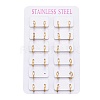 304 Stainless Steel Huggie Hoop Earrings EJEW-L252-043B-G-3
