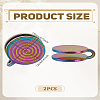 2Pcs 304 Stainless Steel Vortex Cuff Earrings EJEW-LP0009-20RC-2