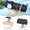 T-Shaped Bar PU Leather Bracelet Display Stands with Wooden Base AJEW-WH0471-127A-5