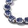 Handmade Blue and White Porcelain Beads Strands PORC-I027-15A-3