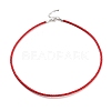 Braided Round Imitation Leather Bracelets Making BJEW-H610-01P-2