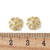 Flower Brass Bead Caps KK-F892-34G-09-2