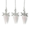 Natural Rose Quartz Cone Dowsing Pendulum Big Pendants G-C114-01P-20-1