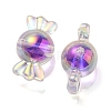 UV Plating Rainbow Iridescent Acrylic Beads PACR-E001-01D-2