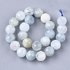 Natural Aquamarine Beads Strands G-S345-8mm-013-2