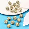 Alloy Rhinestone Beads RB-A034-10mm-A01G-4