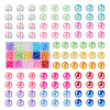 300Pcs 15 Colors Transparent Acrylic Beads MACR-TA0001-29-1