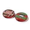 Christmas Printed Opaque Acrylic Beads OACR-D316-02C-01-2