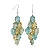 430 Stainless Steel Leaf Dangle Earrings EJEW-A137-06P-02-4