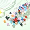 20Pcs Round Imitation Cat Eye Resin Beads RESI-YW0004-43A-5