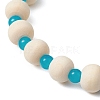 3 Pcs Synthetic Turquoise & Wood & Glass Beaded Stretch Bracelets for Boys Girls BJEW-JB11125-6