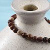 Natural Red Jasper Bead Stretch Bracelets BJEW-K212-A-012-4