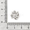 Brass Micro Pave Clear Cubic Zirconia European Beads KK-V008-15P-3