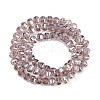 Electroplate Transparent Glass Beads Strands EGLA-B011-08A-PL01-2