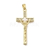 Brass Micro Pave Cubic Zirconia Pendants KK-P336-33G-1