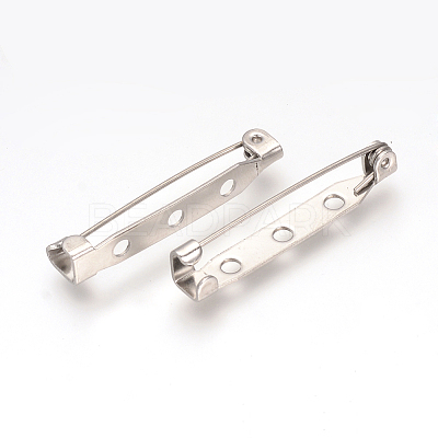 Tarnish Resistant 304 Stainless Steel Pin Brooch Back Bar Findings X-STAS-Q184-03-1