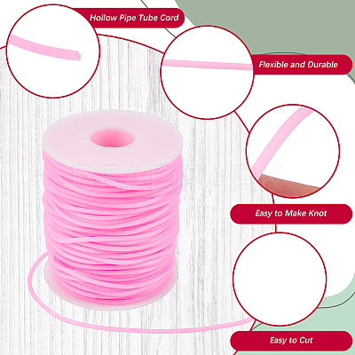 1 Roll Hollow Pipe PVC Tubular Synthetic Rubber Cord RCOR-CP0001-01F-1
