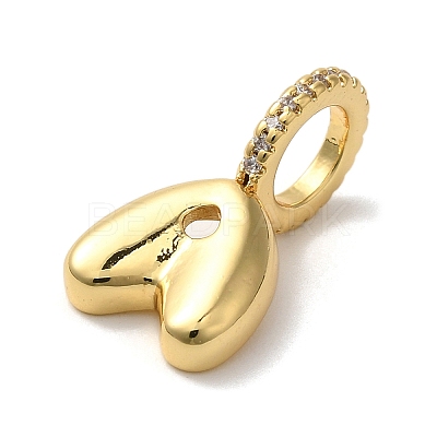 Brass Micro Pave Cubic Zirconia Pendants KK-K345-13A-G-1