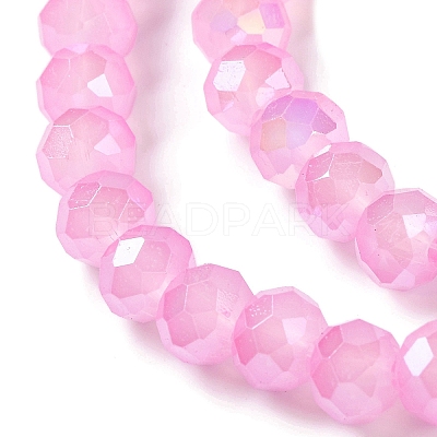 Baking Electroplate Glass Beads Strands DGLA-A039-J6MM-B18-1