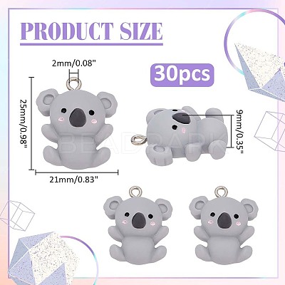 30Pcs Resin Pendants RESI-WR0001-16-1