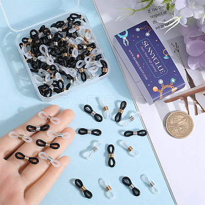 120Pcs 4 Colors Silicone Eyeglasses Chains Loop Ends AJEW-SC0002-54-1