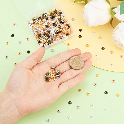 350Pcs 5 Colors Alloy Bead Caps Enamel Settings FIND-PA0001-08-1