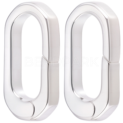 2Pcs Brass Spring Gate Rings KK-BBC0024-20S-1