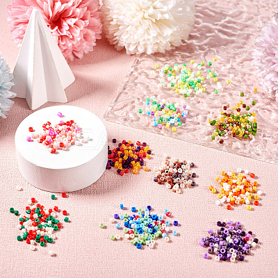 1000Pcs 10 Colors Handmade Lampwork Beads LAMP-TA0001-29-1
