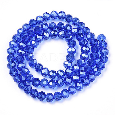 Electroplate Glass Beads Strands EGLA-A034-T8mm-A32-1